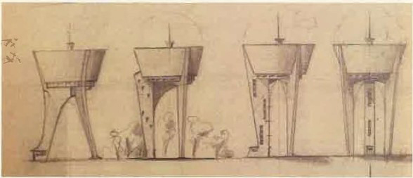 Croquis architecte Claude Le Coeur - année 1967 - 3