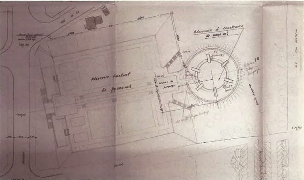 Plan-masse du projet définitif, 17 juin 1968