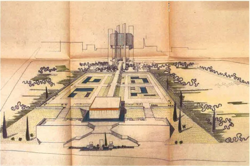 Vue perspective de l'ensemble - 20 décembre 1967 - Claude Le Coeur architecte